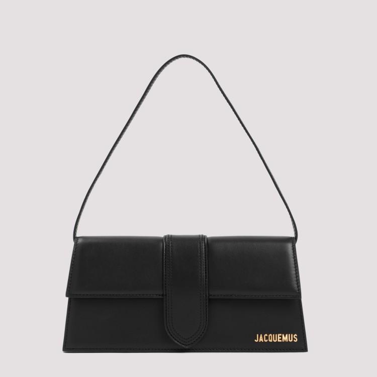 JACQUEMUS Tasche Le Bambino Long Aus Schwarzem Leder In Black Product Image