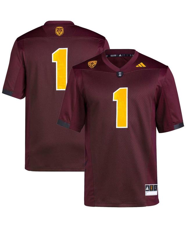 Mens adidas #1 Maroon Arizona State Sun Devils Premier Football Jersey Product Image