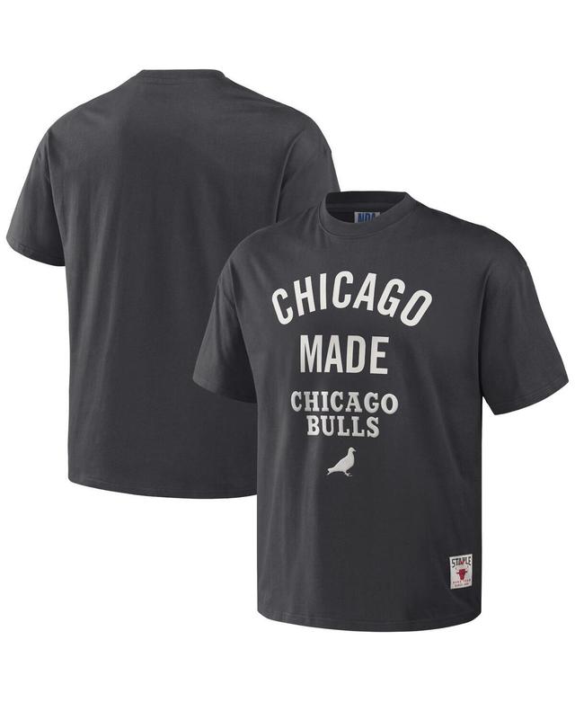 Mens Nba x Staple Anthracite Chicago Bulls Heavyweight Oversized T-shirt Product Image