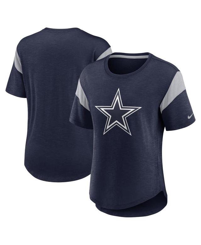 Womens Nike Heather Dallas Cowboys Primary Logo Fashion Top Blue Product Image