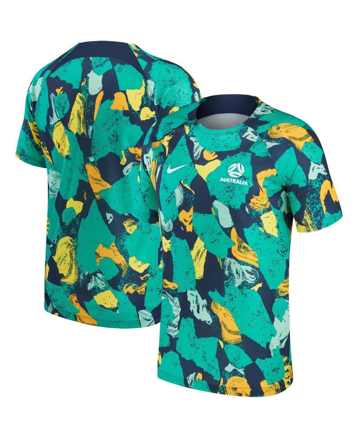 Mens Nike Green, Yellow Australia National Team 2022/23 Pre-Match Top - Green, Yellow Product Image