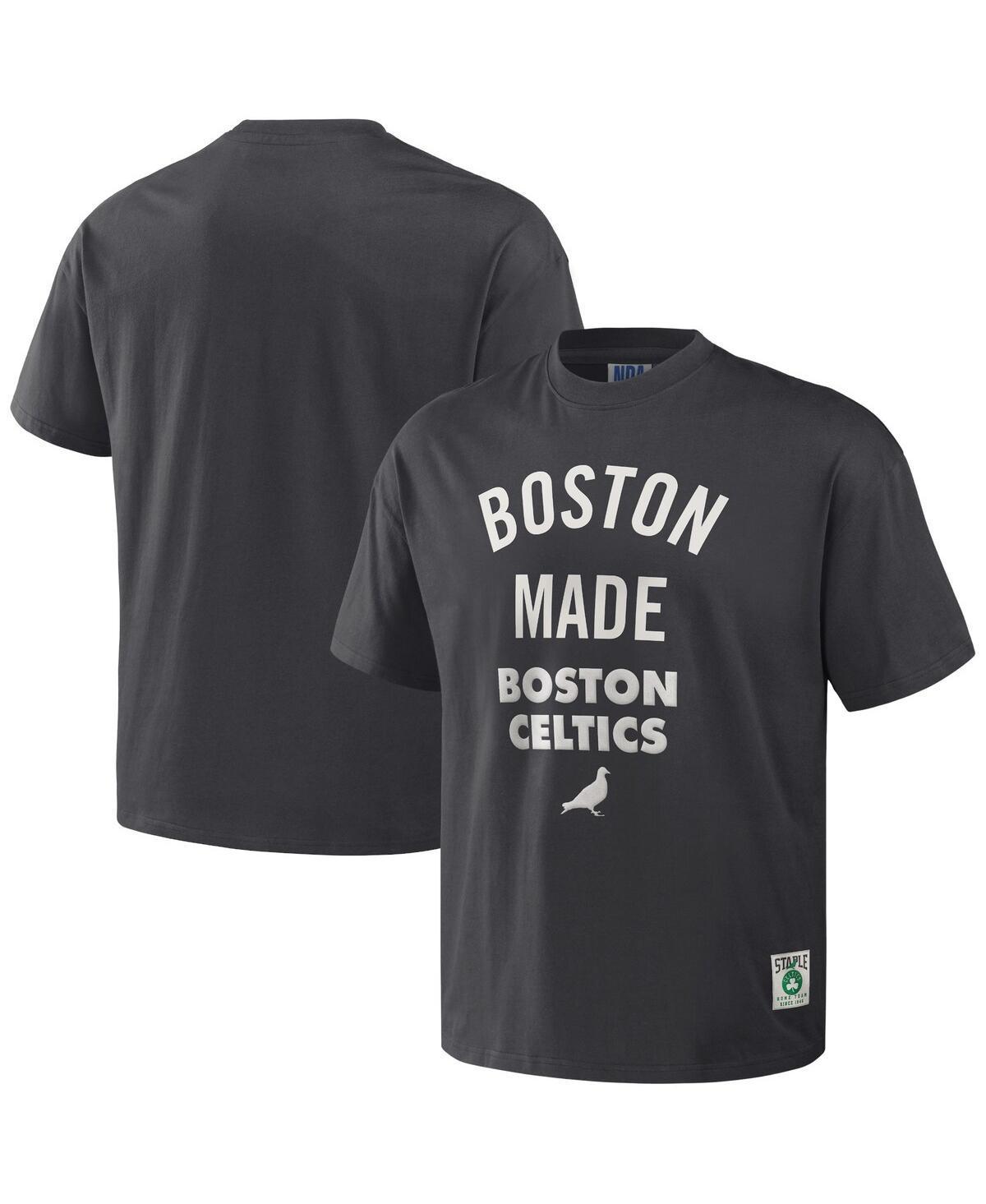 Mens NBA x Staple Anthracite Boston Celtics Heavyweight Oversized T-Shirt Product Image