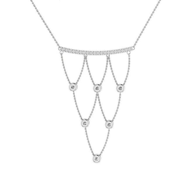 Sterling Silver Diamond Accent Chandelier Necklace, Womens Product Image