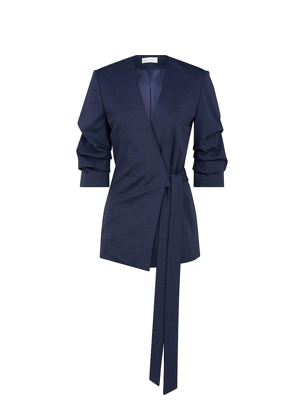 Womens Bexley Wool-Blend Self-Tie Wrap Jacket Product Image