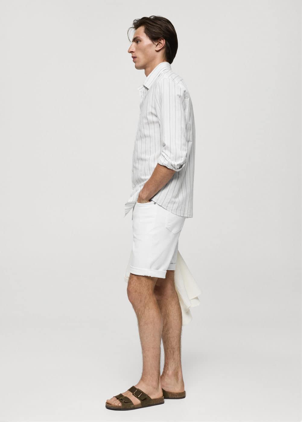 Mango Mens Denim Bermuda Shorts Product Image