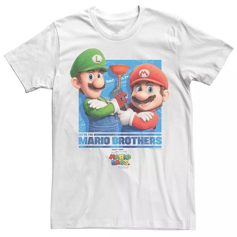 Big & Tall The Super Mario Bros. Movie Were the Plumber Brothers Box Graphic Tee, Mens Product Image