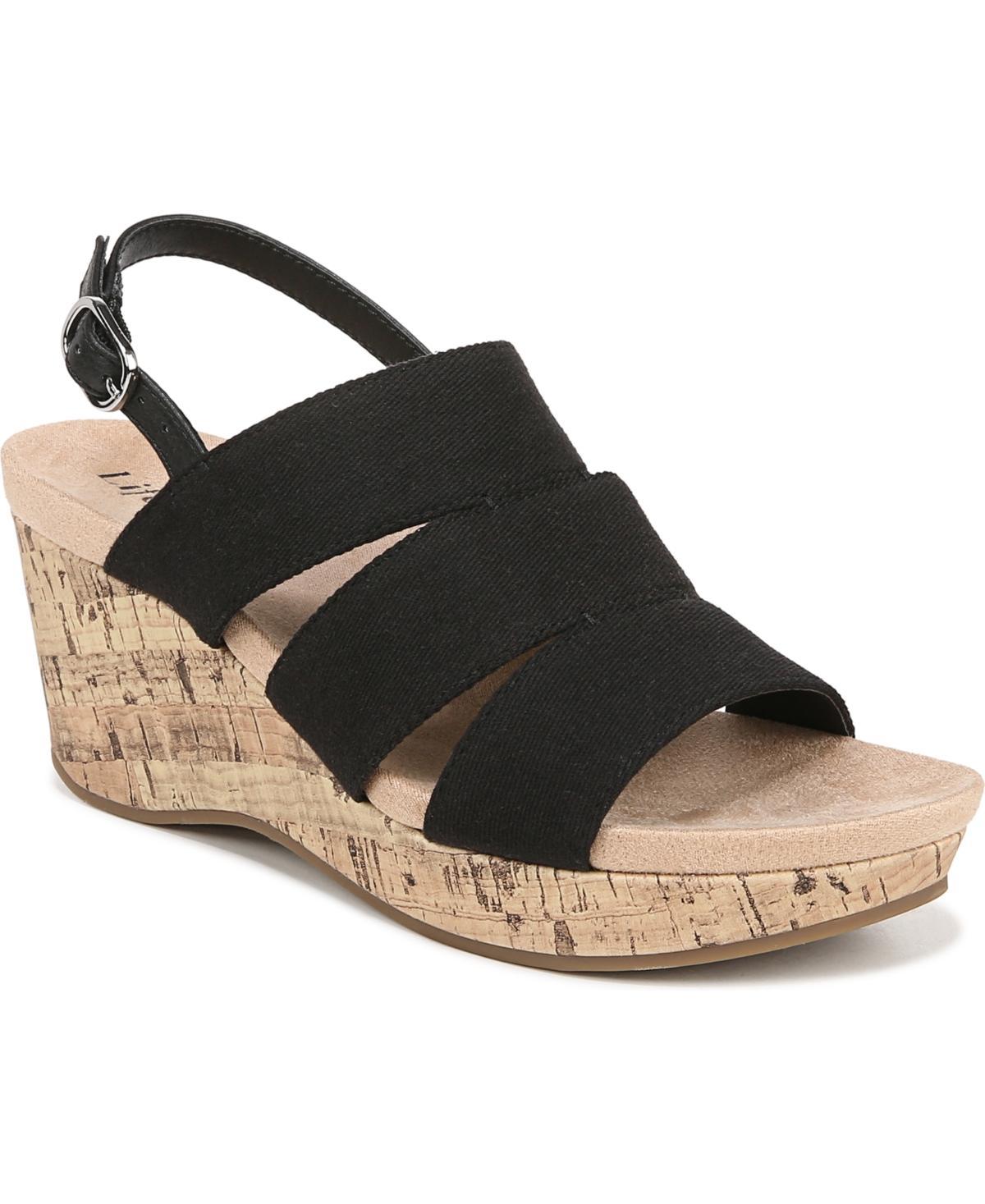 LifeStride Darby Womens Slingback Wedges Black Product Image