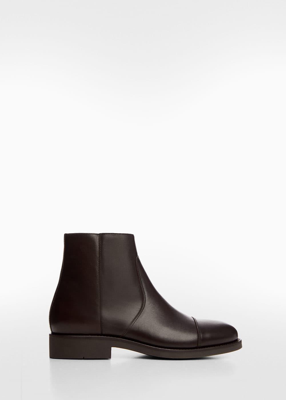 MANGO MAN - Leather Chelsea ankle boots brownMen Product Image