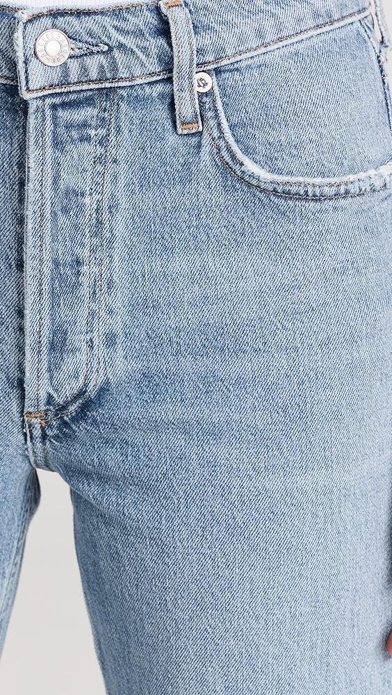 AGOLDE Riley Crop: High Rise Straight Crop Stretch Jeans | Shopbop Product Image