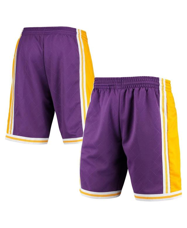 Mens Mitchell & Ness Purple Los Angeles Lakers 1984 Hardwood Classics 75th Anniversary Swingman Shorts Product Image