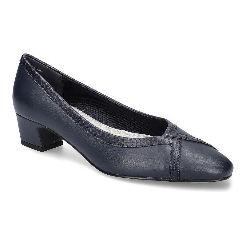 Myrtle by Easy Street Womens Block Heel Pumps Blue Product Image