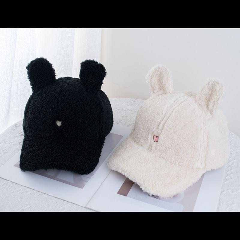 Animal Ear Heart Embroidered Chenille Baseball Cap Product Image