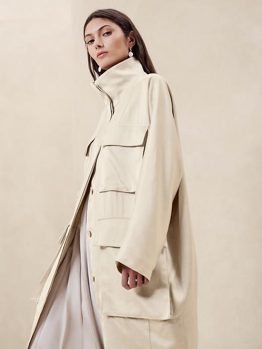 Ness Satin Cocoon Jacket Product Image