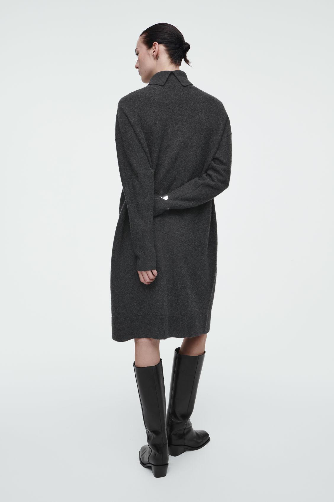 ASYMMETRIC MERINO WOOL DRESS Product Image