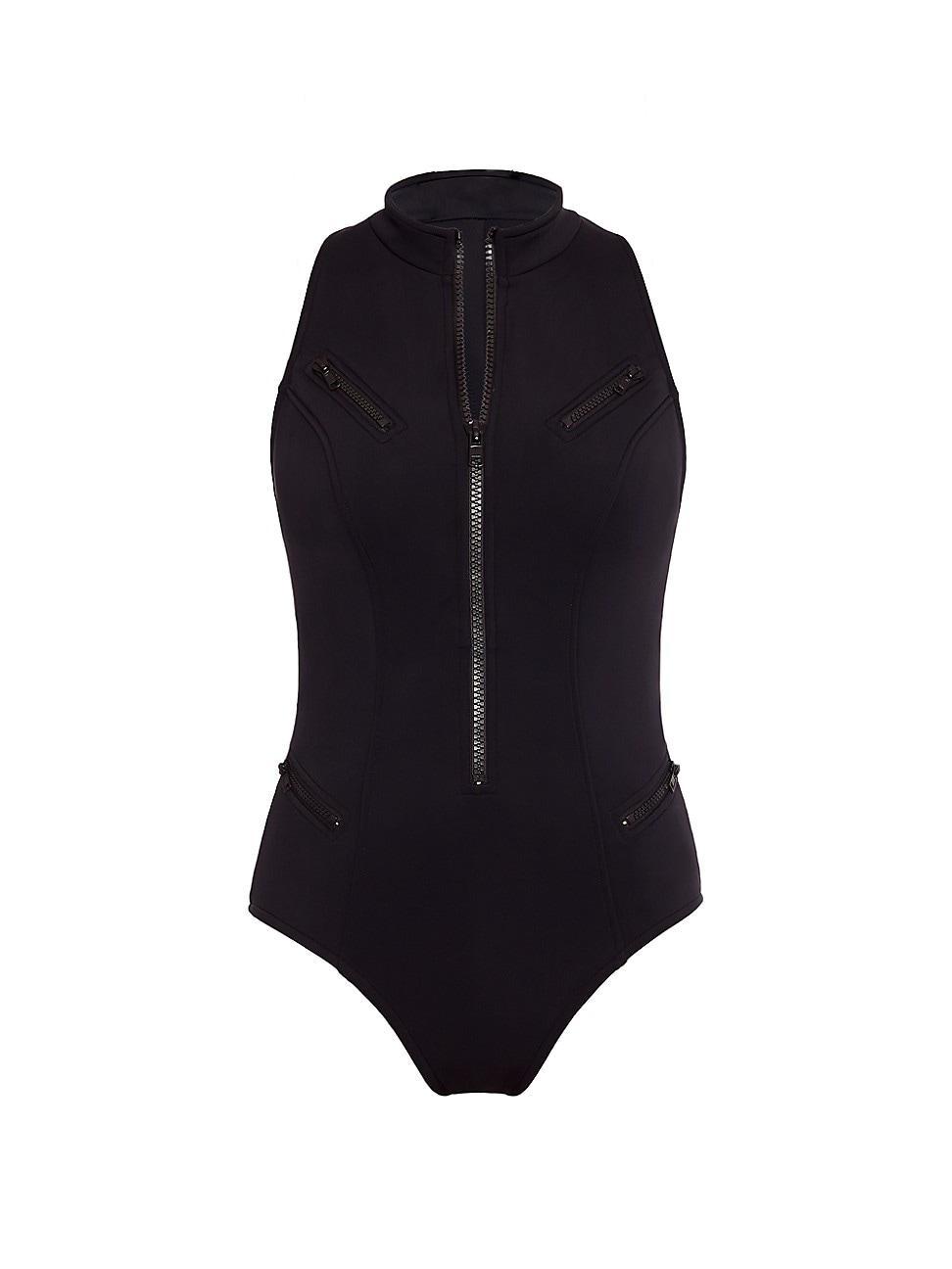 Magicsuit Scuba Coco Zip Front High Neck Underwire One Piece Swimsuit Product Image