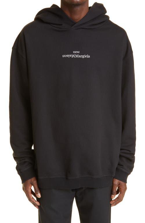 Maison Margiela Embroidered Logo Cotton Hoodie Product Image