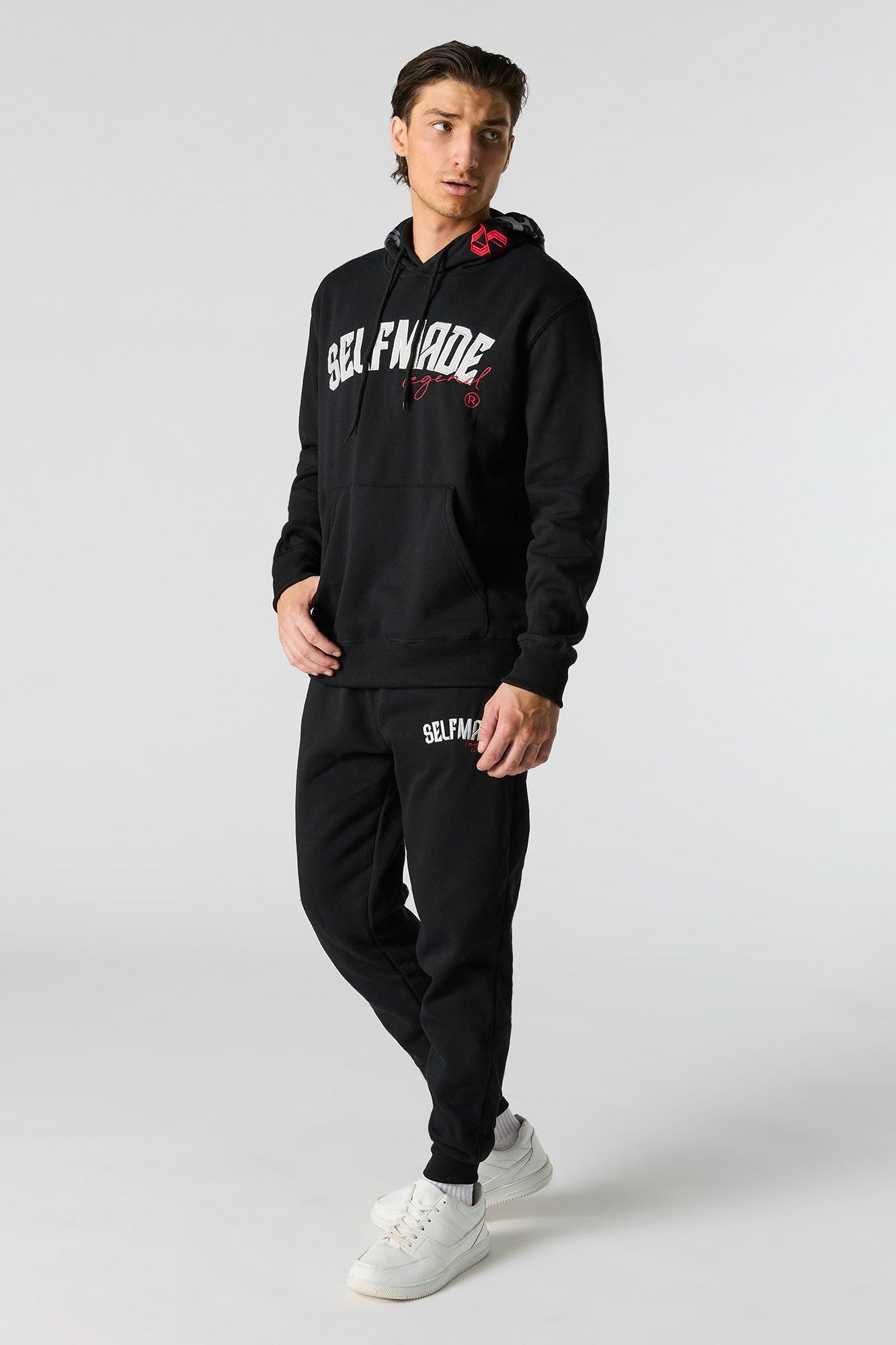 Self Made Legend Embroidered Fleece Hoodie Male Product Image