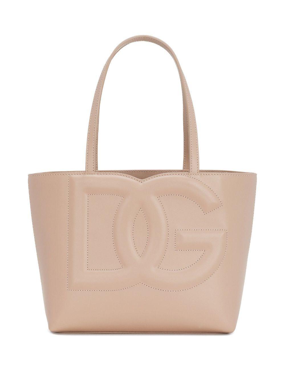 Small Dg Logo Shopper Bag In Cipria Product Image