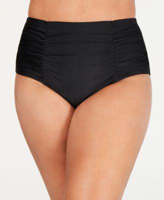 Island Escape Plus Size High-Waist Bikini Bottoms, Created for Macys Product Image