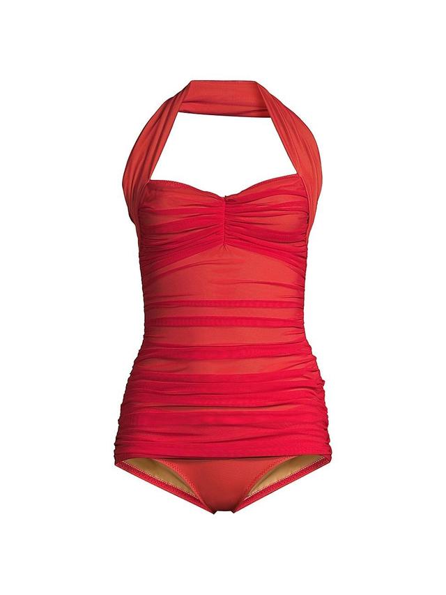 Womens Bill Mio Halter One-Piece Swimsuit Product Image