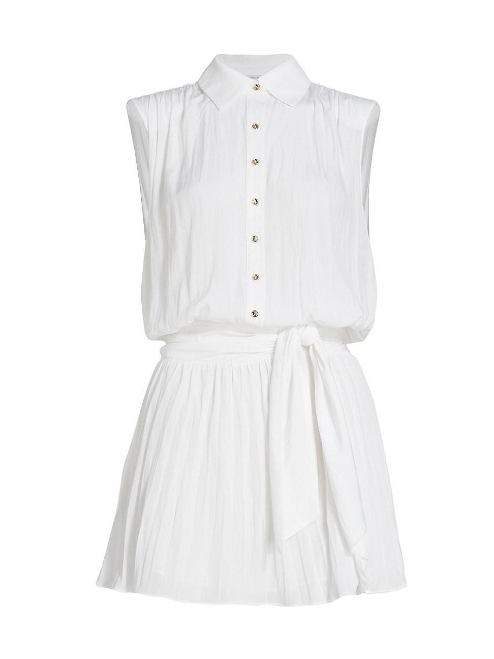 Womens Peyton Tie-Waist Sleeveless Shirtdress Product Image