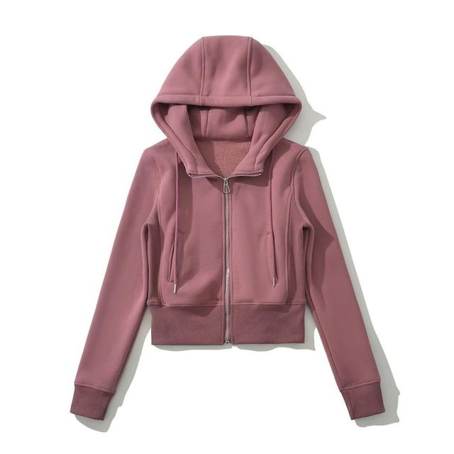 Drawstring Zip Hoodie Product Image