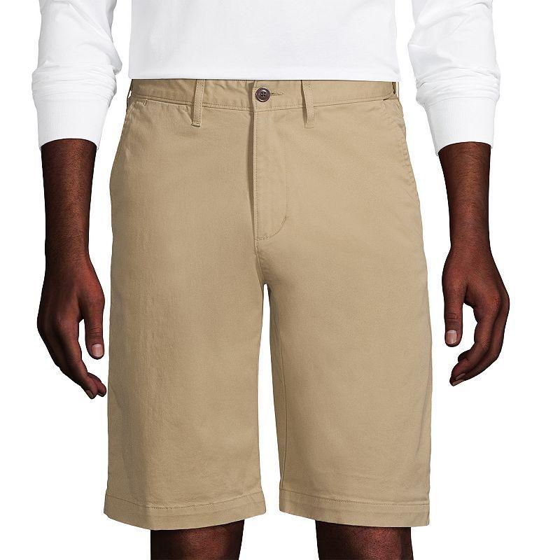 Big & Tall Lands End 11-Inch Comfort-Waist Knockabout Chino Shorts, Mens Grey Product Image