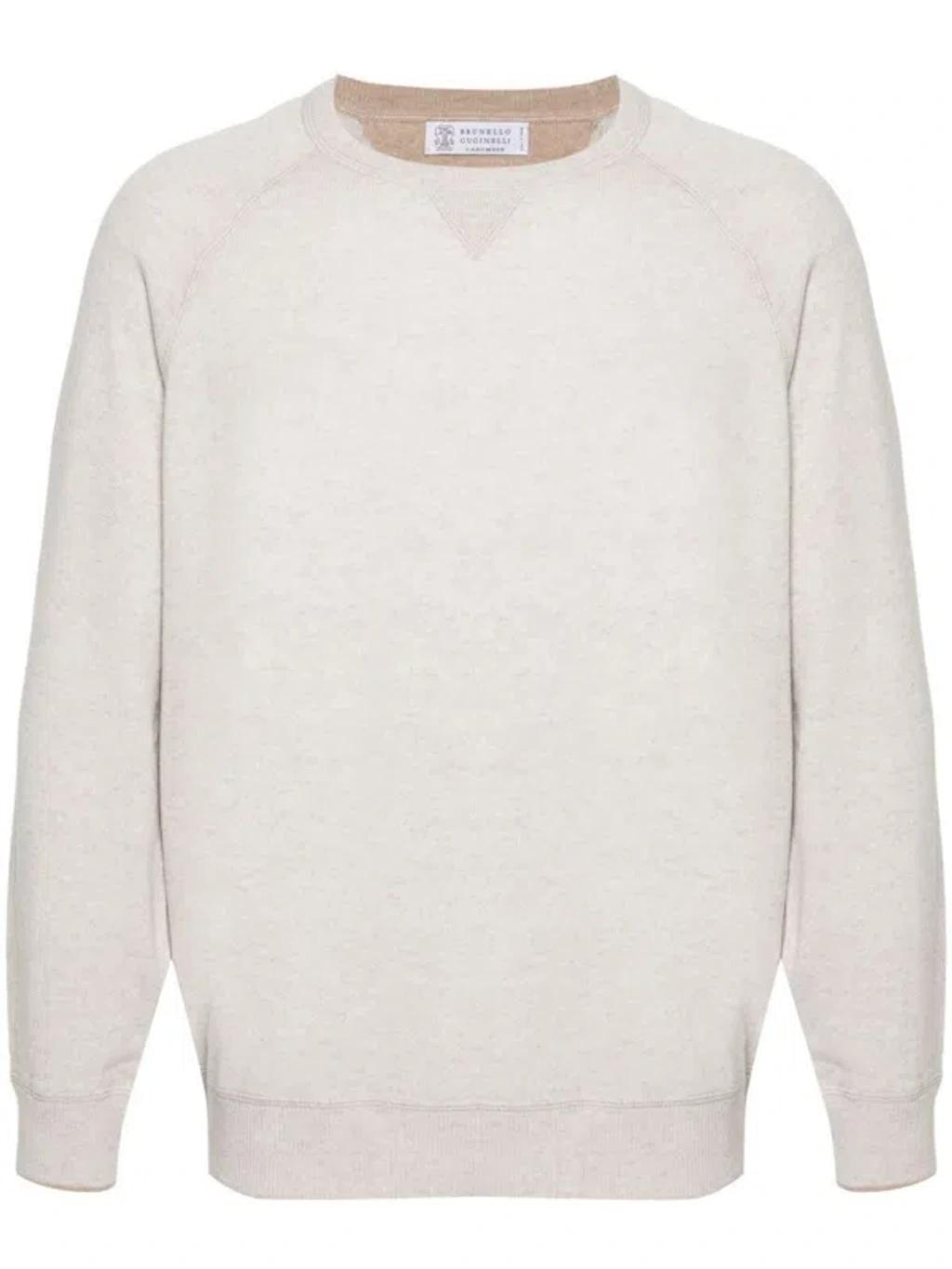 BRUNELLO CUCINELLI Crew-neck Cashmere Jumper In Gray Product Image