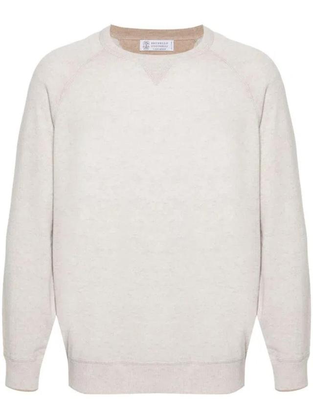 BRUNELLO CUCINELLI Crew-neck Cashmere Jumper In Gray Product Image