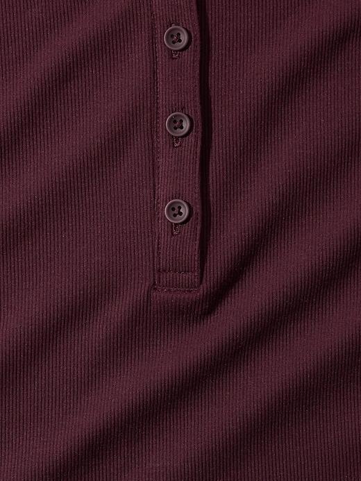 Signature Rib Henley Top Product Image