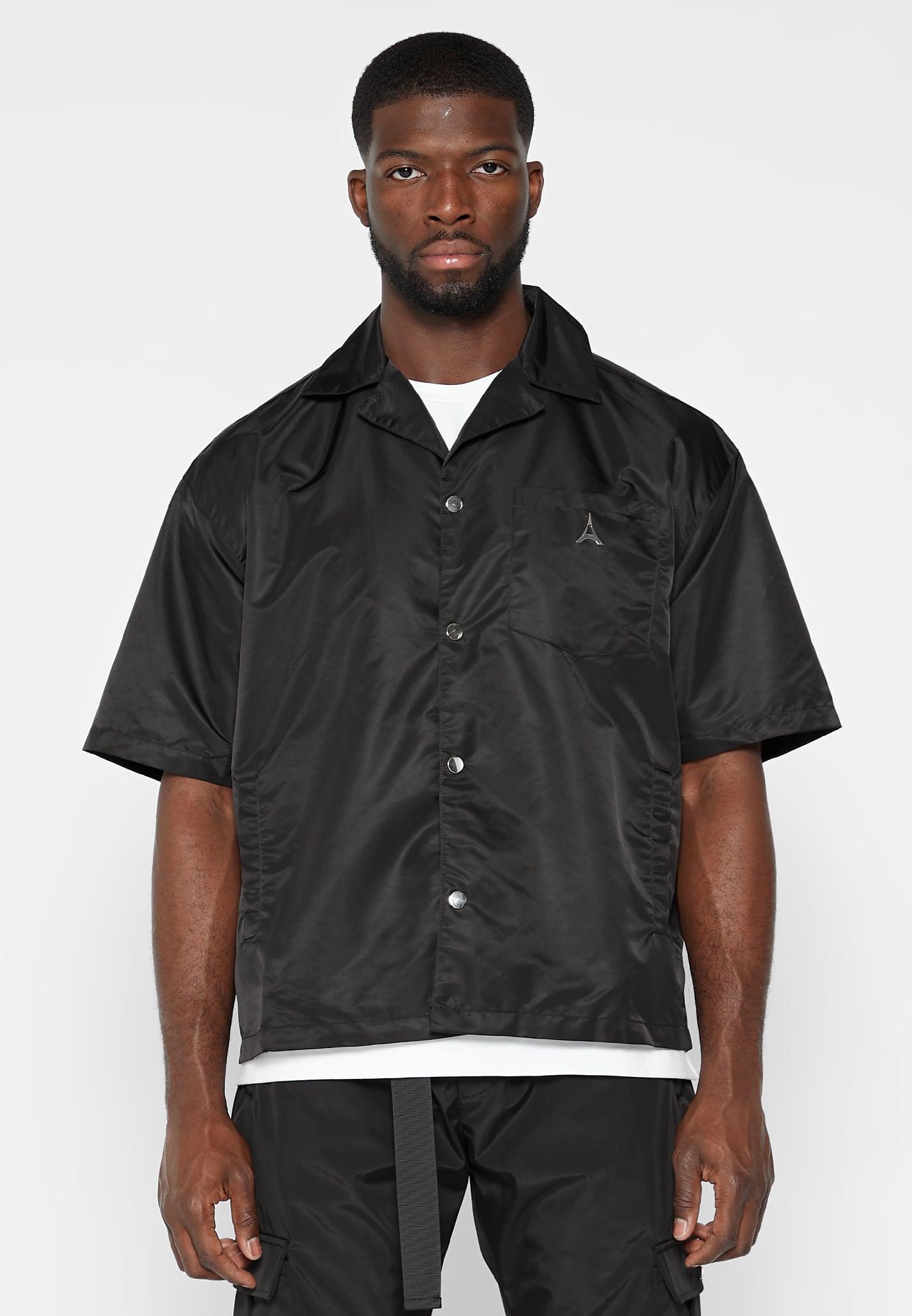 Nylon Revere Shirt - Black Male Product Image