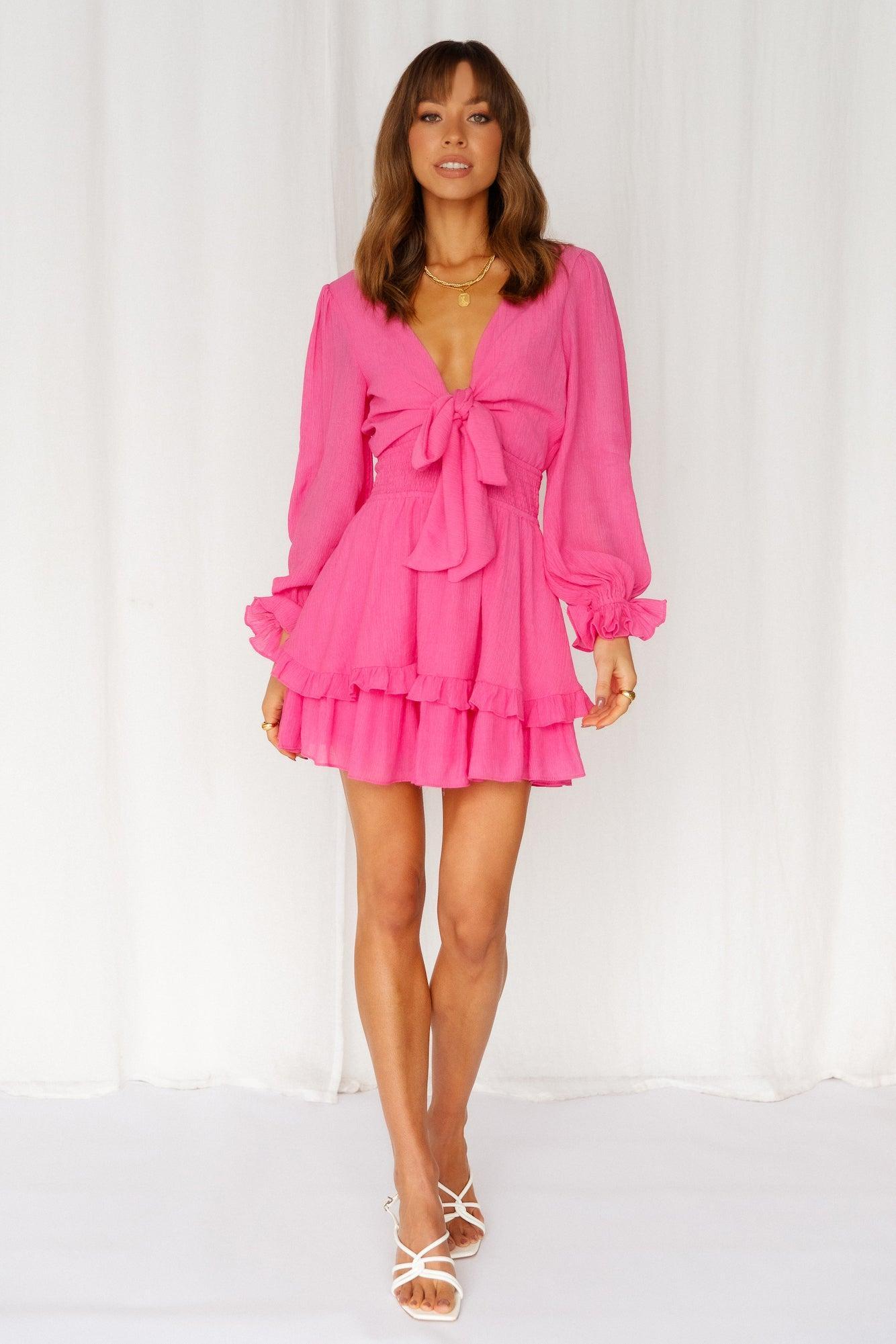 Lost Somebody Dress Hot Pink Product Image