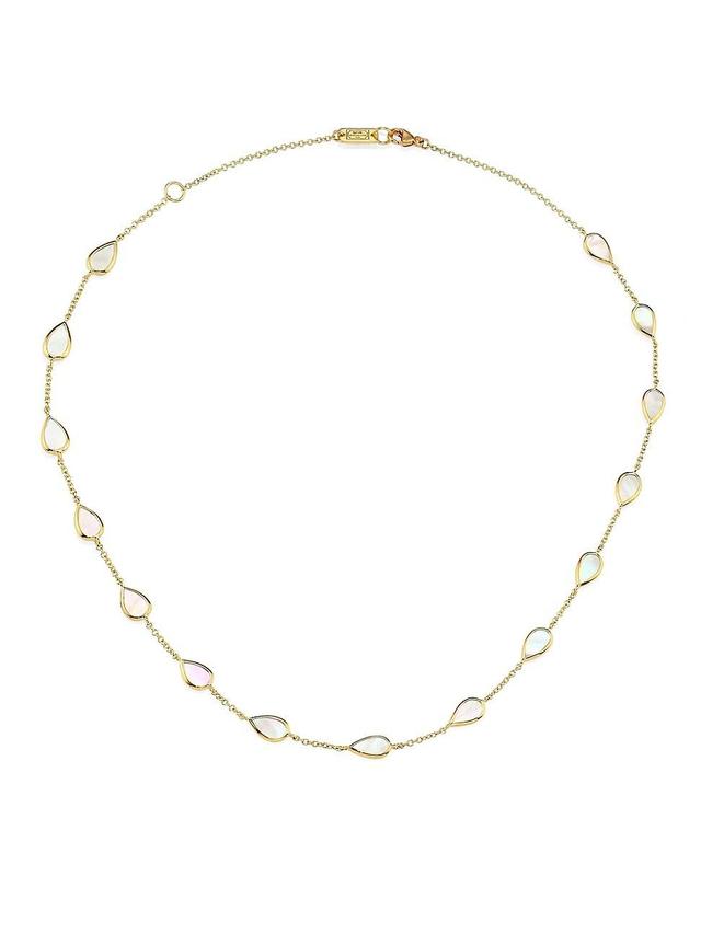 Womens Polished Rock Candy 18K Yellow Gold & Mother-Of-Pearl Multi-Station Necklace Product Image