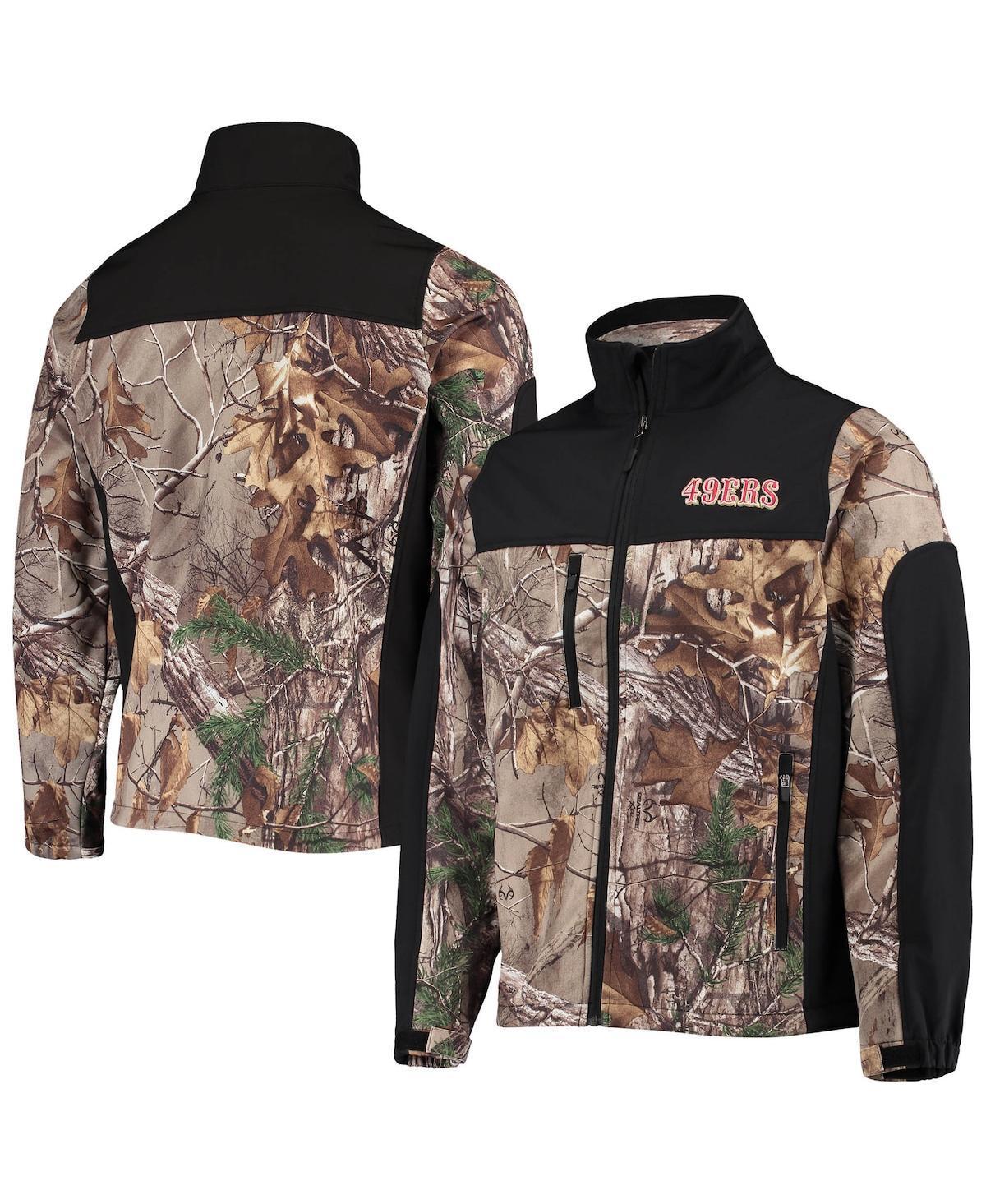 Mens Dunbrooke Realtree Camo/Black San Francisco 49ers Hunter Softshell Full-Zip Jacket Product Image