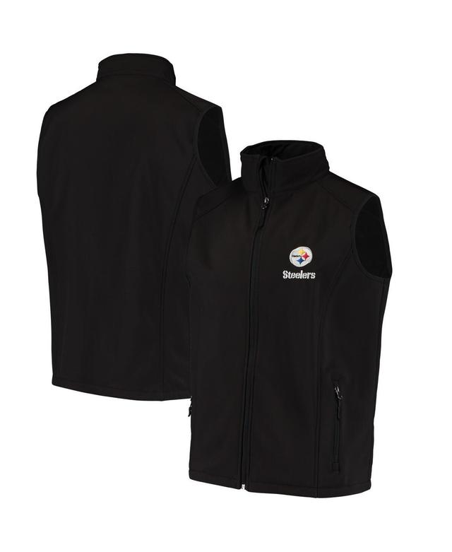 Mens Dunbrooke Black Pittsburgh Steelers Circle Archer Softshell Full-Zip Vest Product Image