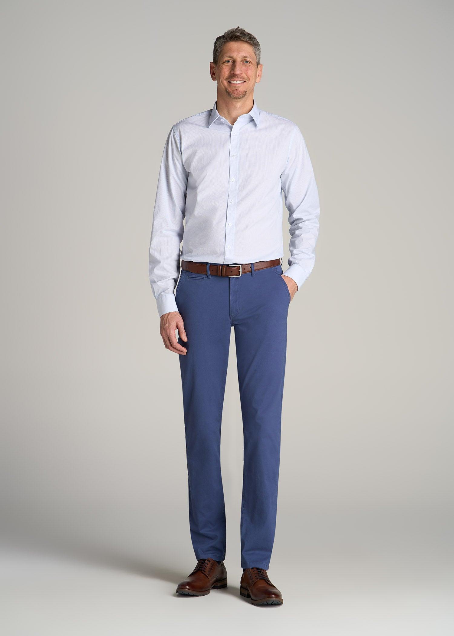 Carman TAPERED Chinos in Steel Blue - Pants for Tall Men Male Product Image