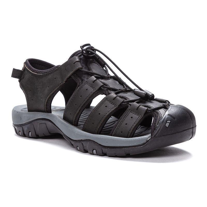 Propet Kona Mens Fisherman Sandals Grey Product Image