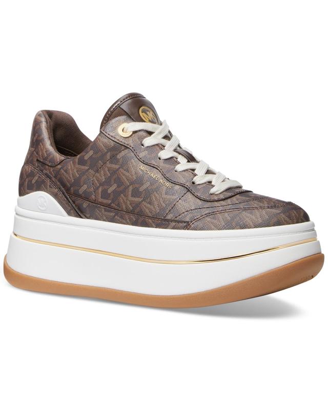 Michael Michael Kors Womens Hayes Empire Logo Lace-Up Platform Sneakers Product Image