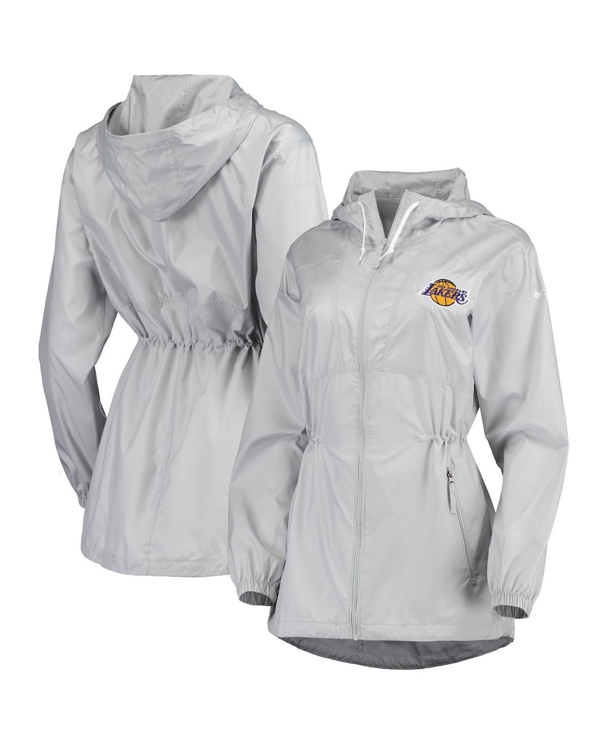 Womens Columbia Gray Los Angeles Lakers Flashback Full-Zip Jacket Product Image