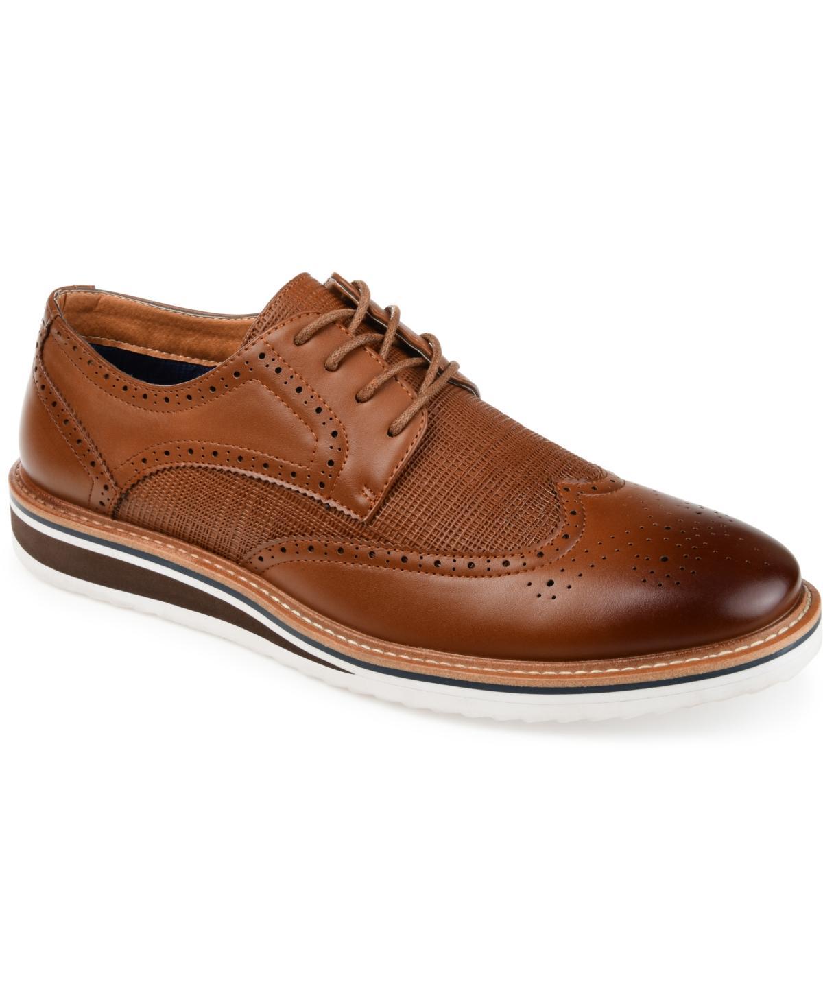 Vance Co. Warrick Mens Wingtip Derby Shoes Red Product Image