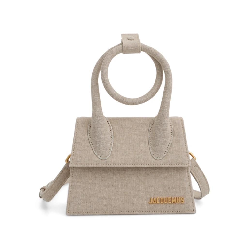 JACQUEMUS Le Chiquito Noeud Leather Bag In Grey Product Image