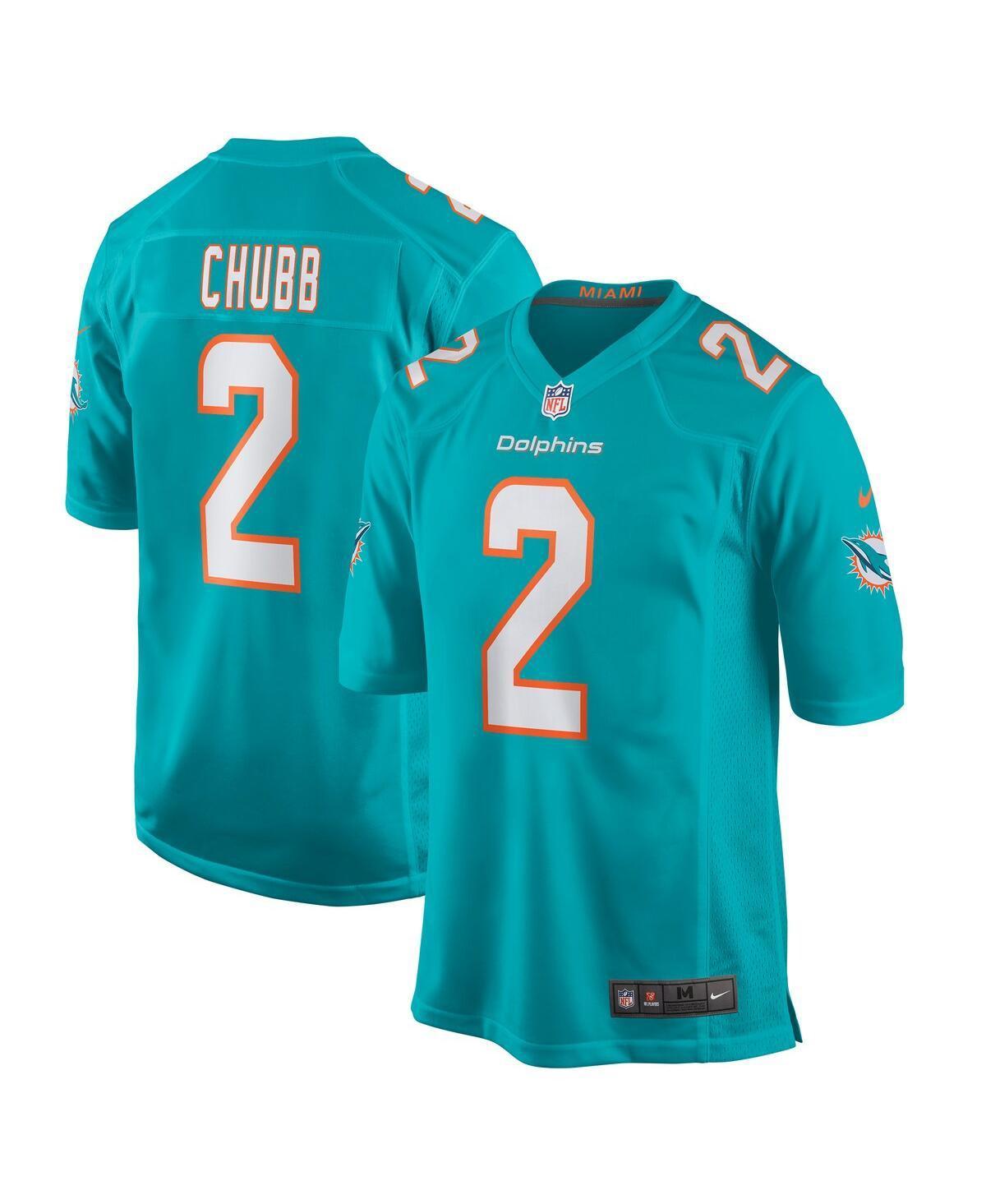 Mens Nike Bradley Chubb Aqua Miami Dolphins Game Player Jersey Turquoise A Product Image