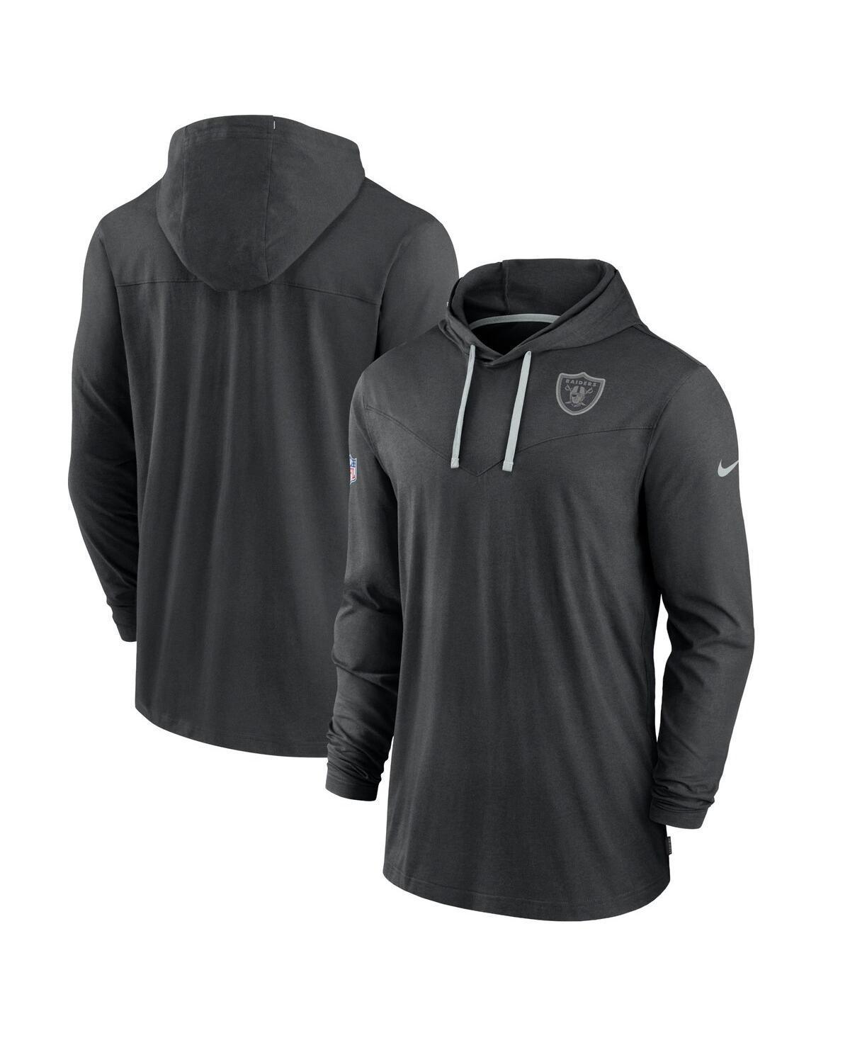 Mens Nike Black Las Vegas Raiders Sideline Pop Performance Pullover Long Sleeve Hoodie T-shirt Product Image