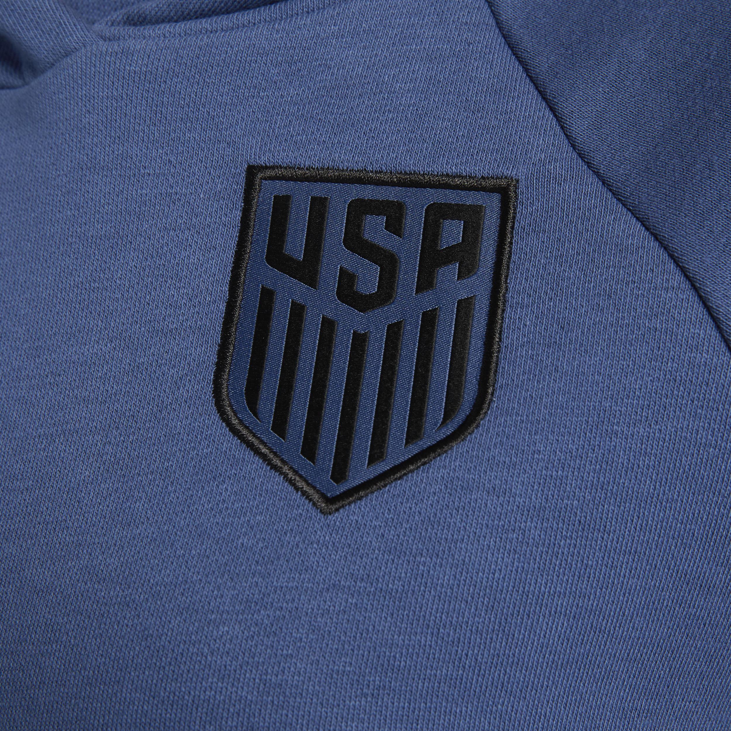 Womens Nike Blue Usmnt Essential Raglan Pullover Hoodie Product Image