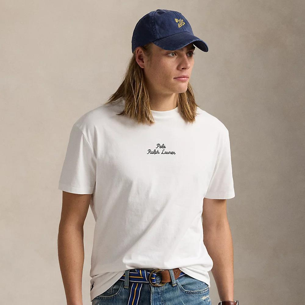 POLO RALPH LAUREN Classic Fit Logo Jersey T-shirt In White Product Image