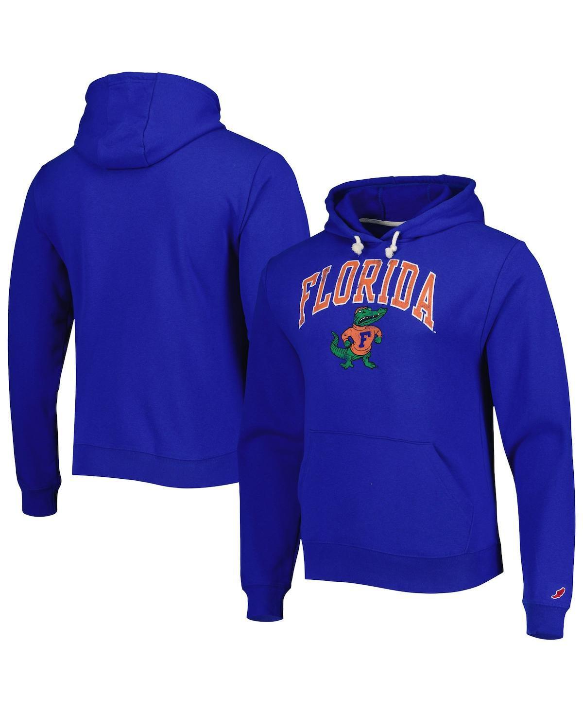 Mens League Collegiate Wear Royal Florida Gators Arch Essential Fleece Pullover Hoodie Product Image