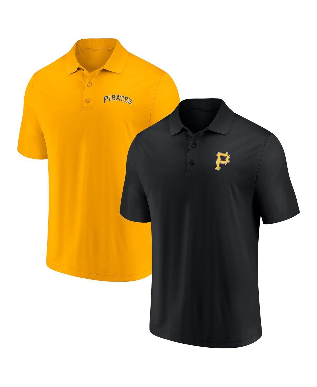 Mens Fanatics Branded /Gold Pittsburgh Pirates Dueling Logos Polo Combo Set Product Image