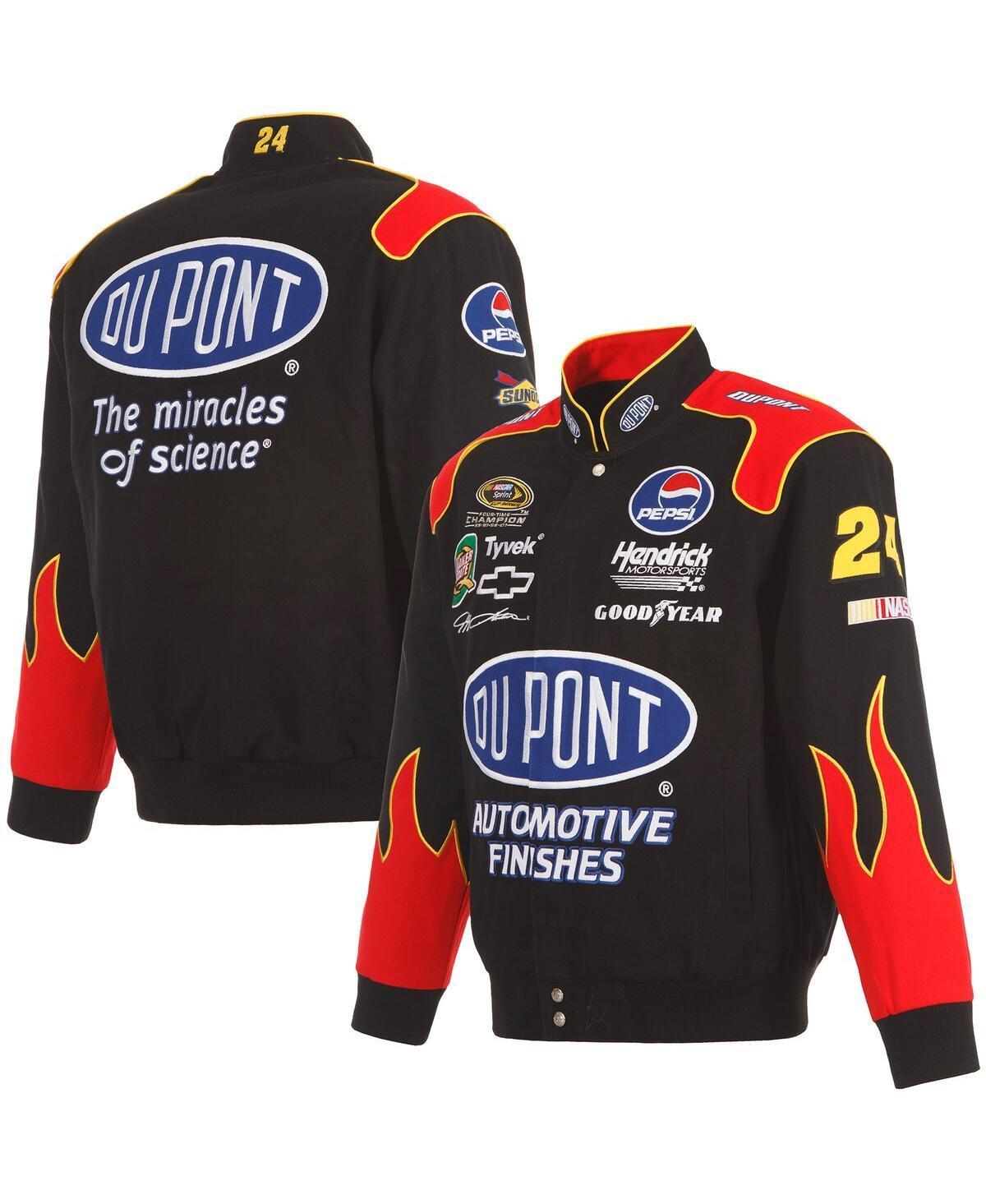 Jh Design Mens Black Jeff Gordon DuPont Twill Driver Uniform Full-Snap Jacket - Black, Red Product Image