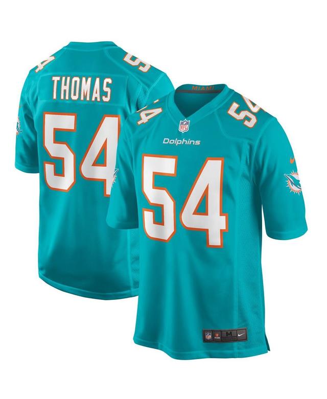 Mens Nike Zach Thomas Aqua Miami Dolphins Game Retired Player Jersey Turquoise A Product Image