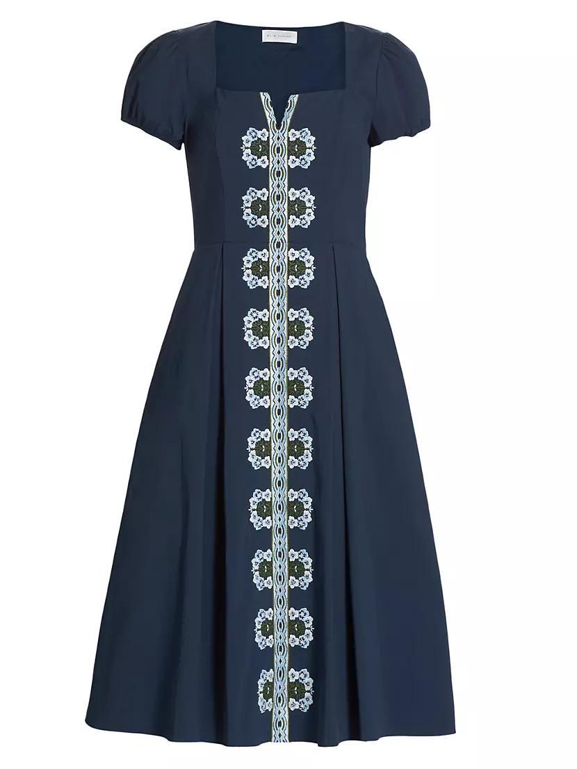 The Faye Embroidered Cotton Midi-Dress Product Image